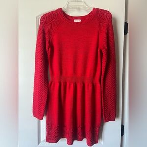 Cat & Jack Bright Red Knit Dress